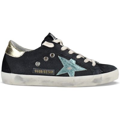Golden Goose Superstar Sneakers - Leer Fluweel Metallic - Sneakers Golden Goose Superstar Sneakers - Leer Fluweel Metallic - Sneakers
