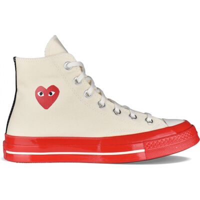Comme des garçons Chuck Taylor hoge sneakers Nude 41.5 EU Comme des garçons Chuck Taylor hoge sneakers Nude 41.5 EU