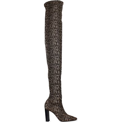Saint Laurent Moon dijhoge laarzen Nude 37 Saint Laurent Moon dijhoge laarzen Nude 37