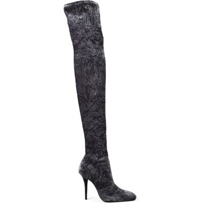 Saint Laurent Talia dijhoge laarzen Grijs 38 Saint Laurent Talia dijhoge laarzen Grijs 38