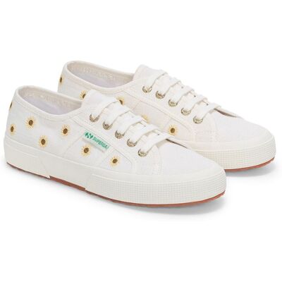 Superga Embroidery Linen Sunflower Linnen Dames Sneakers In Het Wit 40.5 Superga Embroidery Linen Sunflower Linnen Dames Sneakers In Het Wit 40.5