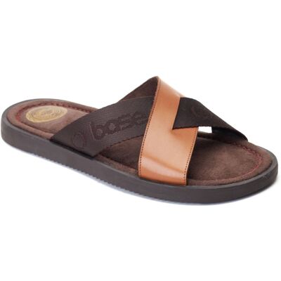 Base London Webb Leren Heren Sandalen In Verbrande Bruine Kleur 40.5 Base London Webb Leren Heren Sandalen In Verbrande Bruine Kleur 40.5