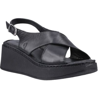 Hush Puppies Bex Wedge Nubuck Dames Zwarte Wedge Sandalen 39 Hush Puppies Bex Wedge Nubuck Dames Zwarte Wedge Sandalen 39