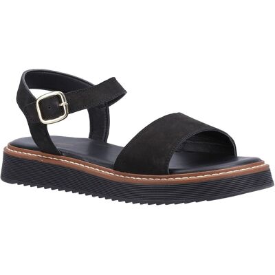 Hush Puppies Cassie Nubuck Dames Zwarte Sandalen 40.5 Hush Puppies Cassie Nubuck Dames Zwarte Sandalen 40.5