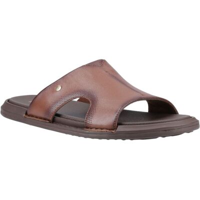 Hush Puppies Callum Slides Leer Heren Bruine Sandalen 43 Hush Puppies Callum Slides Leer Heren Bruine Sandalen 43