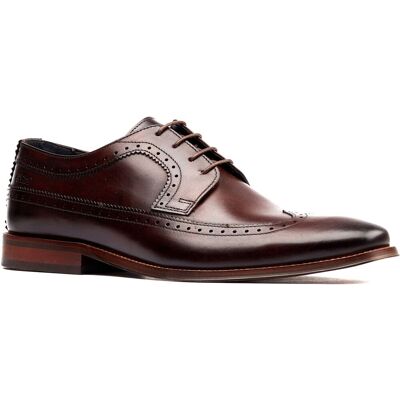 Base London Havisham Leren Heren Bruine Derby Schoenen 46 Base London Havisham Leren Heren Bruine Derby Schoenen 46