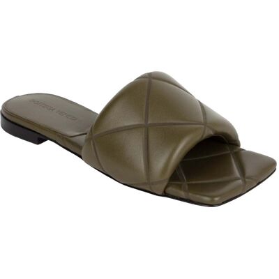 Bottega Veneta Rubber Lido Slipper Groen 36.5 EU Bottega Veneta Rubber Lido Slipper Groen 36.5 EU