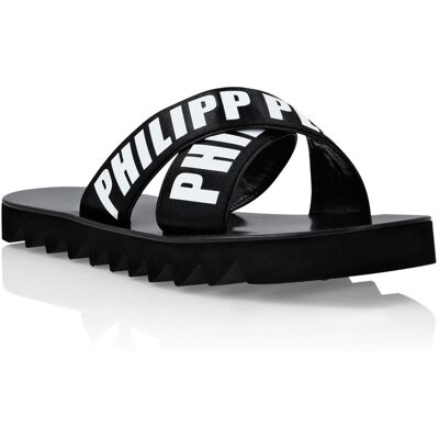 Philipp Plein Platte Sandalen 39 Philipp Plein Platte Sandalen 39