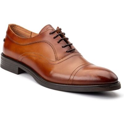 Base London Lapel Leren Herenschoenen in Tan Oxford 43 Base London Lapel Leren Herenschoenen in Tan Oxford 43