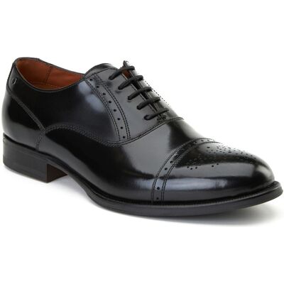 Base London Franklin Leren Zwarte Oxford Schoenen Voor Heren 40.5 Base London Franklin Leren Zwarte Oxford Schoenen Voor Heren 40.5