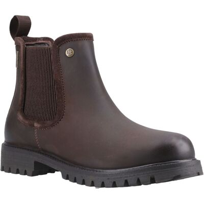 Hunter Canna Dealer Boot Leer Dames Bruine Platte Chelsea Boots 38 Hunter Canna Dealer Boot Leer Dames Bruine Platte Chelsea Boots 38