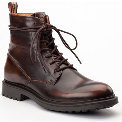 Base London Brunel Leren Herenschoenen Bruine Enkellaarsjes 43 Base London Brunel Leren Herenschoenen Bruine Enkellaarsjes 43