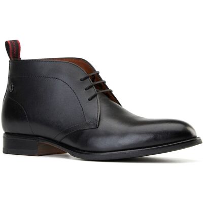 Base London Wallis Leren Zwarte Enkellaarzen Voor Heren 44.5 Base London Wallis Leren Zwarte Enkellaarzen Voor Heren 44.5