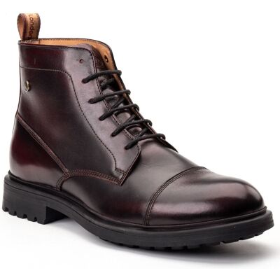Base London Boulton Leren Heren Bordo Enkellaarzen 46 Base London Boulton Leren Heren Bordo Enkellaarzen 46