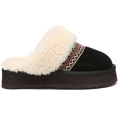 EverAU Australia EVER AU Australië Dames Crake Gebreide Platform Schapenvacht Slippers 37 EverAU Australia EVER AU Australië Dames Crake Gebreide Platform Schapenvacht Slippers 37