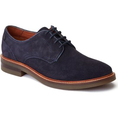 Base London Mawley Leren Herenschoenen In Marineblauwe Oxford-Stijl 42 Base London Mawley Leren Herenschoenen In Marineblauwe Oxford-Stijl 42
