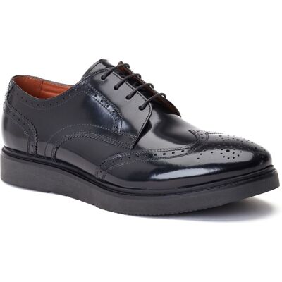 Base London Joe Leren Heren Zwarte Brogues Schoenen 46 Base London Joe Leren Heren Zwarte Brogues Schoenen 46