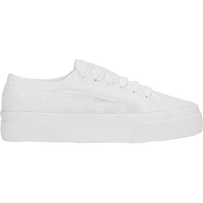 Superga Dames/Dames 2740 Sangallo Flower Trainers (Totaal Wit) 37.5 Superga Dames/Dames 2740 Sangallo Flower Trainers (Totaal Wit) 37.5