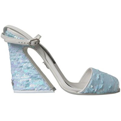 Dolce & Gabbana Pailletten Versierde Hoge Hakken Sandalen 39 Dolce & Gabbana Pailletten Versierde Hoge Hakken Sandalen 39