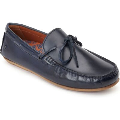 Base London Brooks Leren Heren Navy Standaard Instappers 47.5 Base London Brooks Leren Heren Navy Standaard Instappers 47.5