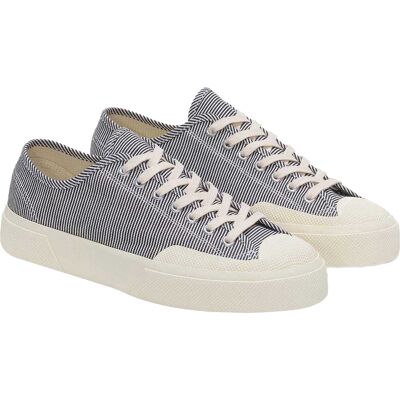 Superga Unisex Volwassen 2432 Works Stripe Sneakers (Blauw/Wit) 40 Superga Unisex Volwassen 2432 Works Stripe Sneakers (Blauw/Wit) 40
