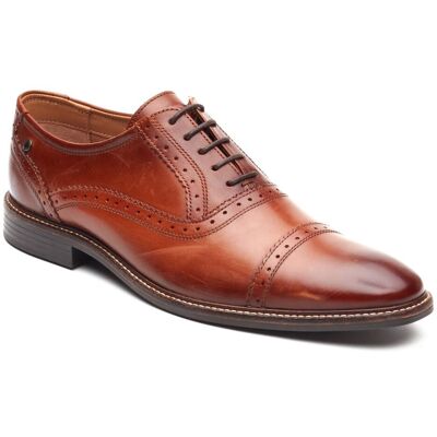 Base London Ascot Oxford Leer Heren Burnt Tan Oxford Schoenen 44.5 Base London Ascot Oxford Leer Heren Burnt Tan Oxford Schoenen 44.5