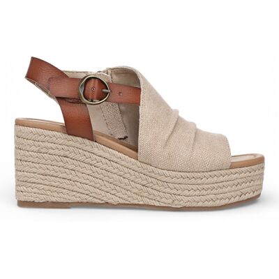 Blowfish Malibu Dames Bruine Beige Wedge Slingbacks Hielsandalen - Amira 39 Blowfish Malibu Dames Bruine Beige Wedge Slingbacks Hielsandalen - Amira 39
