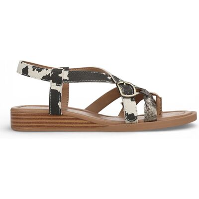 Blowfish Malibu Dames Zwarte Witte Micro Wedge bandjes Sandals - April 41 Blowfish Malibu Dames Zwarte Witte Micro Wedge bandjes Sandals - April 41