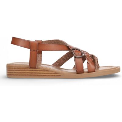 Blowfish Malibu Dames Scotch Tan Micro Wedge bandjes Sandals - April 37 Blowfish Malibu Dames Scotch Tan Micro Wedge bandjes Sandals - April 37