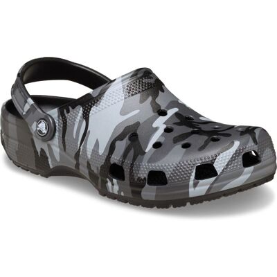 Crocs Classic Camouflage Clog Thermoplastische Heren Klompen In Zwart/Slate Grijs 40.5 Crocs Classic Camouflage Clog Thermoplastische Heren Klompen In Zwart/Slate Grijs 40.5