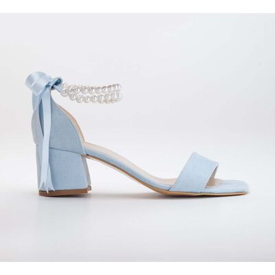 Forever & Always Illy Laag Block Hak Sandalen with Pearls 40 Forever & Always Illy Laag Block Hak Sandalen with Pearls 40