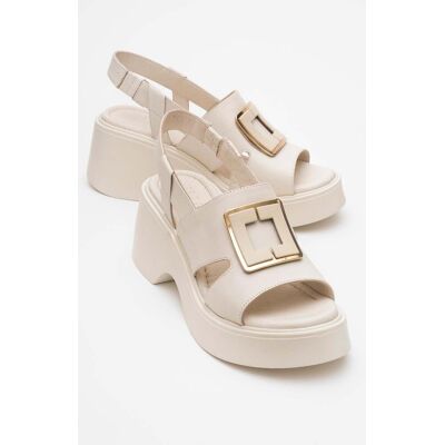 Forever & Always Lucia Leer Gesp Platform Sandaal 36 Forever & Always Lucia Leer Gesp Platform Sandaal 36