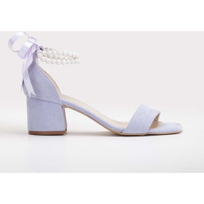 Forever & Always Illy Laag Block Hak Sandalen with Pearls 38 Forever & Always Illy Laag Block Hak Sandalen with Pearls 38