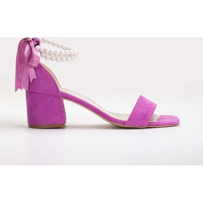Forever & Always Illy Laag Block Hak Sandalen with Pearls 39 Forever & Always Illy Laag Block Hak Sandalen with Pearls 39