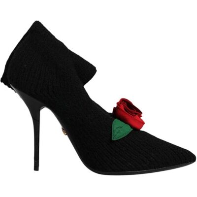 Dolce & Gabbana Zwarte Stiletto Hakken Mid Calf Laarzen Schoenen 37.5 EU Dolce & Gabbana Zwarte Stiletto Hakken Mid Calf Laarzen Schoenen 37.5 EU