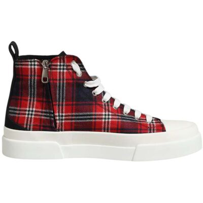 Dolce & Gabbana Multikleur Katoenen Hoge Sneakers voor Mannen 39 Dolce & Gabbana Multikleur Katoenen Hoge Sneakers voor Mannen 39