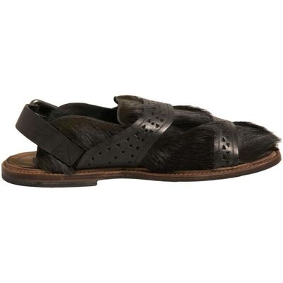 Dolce & Gabbana Groene Gazelle Haren Lederen Ballerina Sandalen Schoenen 44 Dolce & Gabbana Groene Gazelle Haren Lederen Ballerina Sandalen Schoenen 44