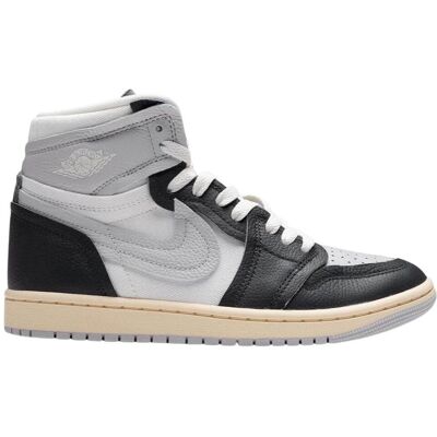 Nike Dames/Dames Air Jordan 1 Leren Hoge Tops Trainers (Zwart) 38 Nike Dames/Dames Air Jordan 1 Leren Hoge Tops Trainers (Zwart) 38