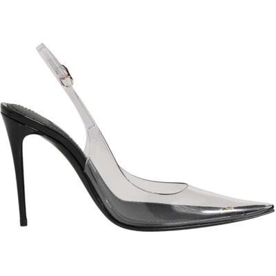 Dolce & Gabbana Zwarte Leren Heldere PVC Slingback Pumps Schoenen 35.5 EU Dolce & Gabbana Zwarte Leren Heldere PVC Slingback Pumps Schoenen 35.5 EU