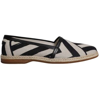 Dolce & Gabbana Zwart Witte Strepen Instap Espadrille Schoenen 41 Dolce & Gabbana Zwart Witte Strepen Instap Espadrille Schoenen 41
