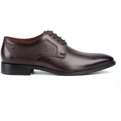 Base London Dome Heren Derby Schoenen Bruin 44.5 Base London Dome Heren Derby Schoenen Bruin 44.5