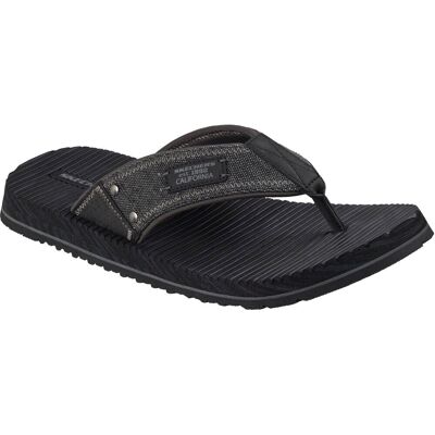 Skechers Quill Textile Heren Zwarte Flip-Flops 43 Skechers Quill Textile Heren Zwarte Flip-Flops 43