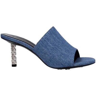 Givenchy Blauwe Stof Platform Sandalen 36.5 EU Givenchy Blauwe Stof Platform Sandalen 36.5 EU