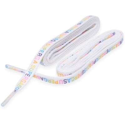 Superga Fantasie Veelkleurige Schoenveters (Wit/Pastel Veelkleurig) 90 cm Superga Fantasie Veelkleurige Schoenveters (Wit/Pastel Veelkleurig) 90 cm