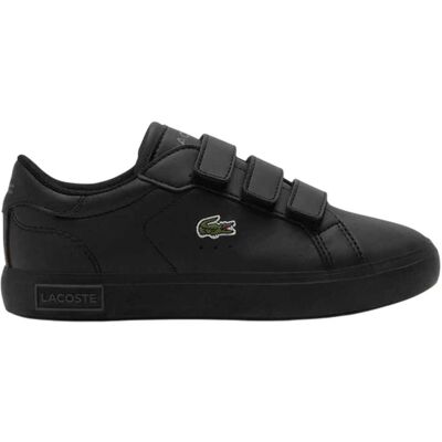 Lacoste Powercourt leren sportschoenen voor kinderen (Zwart) 27 Lacoste Powercourt leren sportschoenen voor kinderen (Zwart) 27
