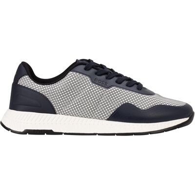 Boss Heren Titanium Mesh Lage Sneakers (Marineblauw/Wit) 44.5 Boss Heren Titanium Mesh Lage Sneakers (Marineblauw/Wit) 44.5