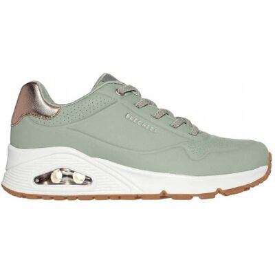 Skechers Dames Uno Stand On Air Wedge Sneakers (Sage) 38.5 Skechers Dames Uno Stand On Air Wedge Sneakers (Sage) 38.5