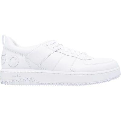 Hugo Heren Kilian Logo Platte Trainers (Wit) 46 Hugo Heren Kilian Logo Platte Trainers (Wit) 46