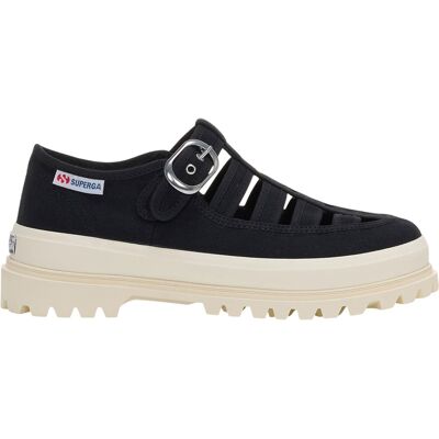 Superga Dames/Dames 3541 Alpina Gurkha Vissers Sandalen (Zwart/Off Wit) 38 Superga Dames/Dames 3541 Alpina Gurkha Vissers Sandalen (Zwart/Off Wit) 38