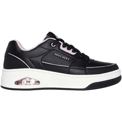 Skechers Dames/Dames Uno Court Leren Trainers (Zwart/Lila) 37 Skechers Dames/Dames Uno Court Leren Trainers (Zwart/Lila) 37